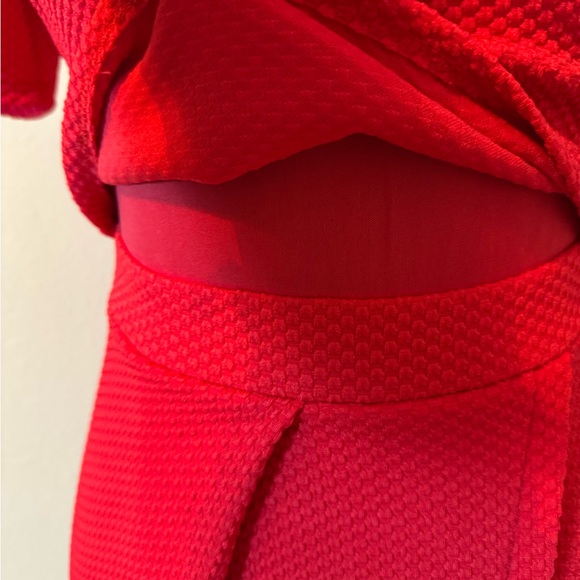 ASOS Red Pleated Ruffled Sheath Dress - Picture 5 of 6